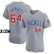 Jimmy Herget Men's Chicago Cubs Gray Elite Road Jersey