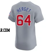 Jimmy Herget Men's Chicago Cubs Gray Elite Road Jersey