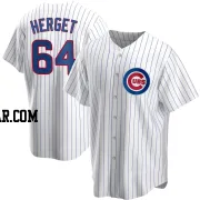 Jimmy Herget Men's Chicago Cubs White Replica Home Jersey