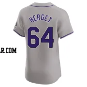 Jimmy Herget Men's Colorado Rockies Gray Elite Road Jersey