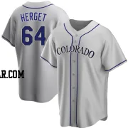 Jimmy Herget Men's Colorado Rockies Gray Replica Road Jersey