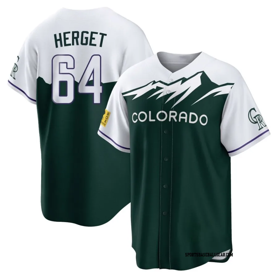 Jimmy Herget Men's Colorado Rockies Green Replica 2022 City Connect Jersey