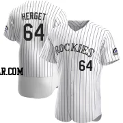 Jimmy Herget Men's Colorado Rockies White Authentic Home Jersey