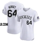 Jimmy Herget Men's Colorado Rockies White Elite Home Jersey