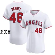 Jimmy Herget Men's Los Angeles Angels White Elite Home Jersey