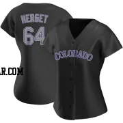 Jimmy Herget Women's Colorado Rockies Black Authentic Alternate Jersey