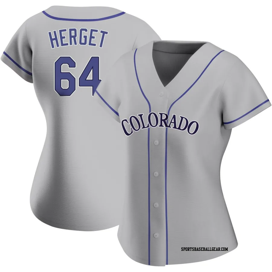 Jimmy Herget Women's Colorado Rockies Gray Authentic Road Jersey