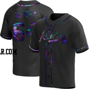 Jimmy Herget Youth Atlanta Braves Black Holographic Replica Alternate Jersey