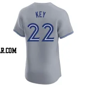 Jimmy Key Men's Toronto Blue Jays Gray Elite Road Jersey