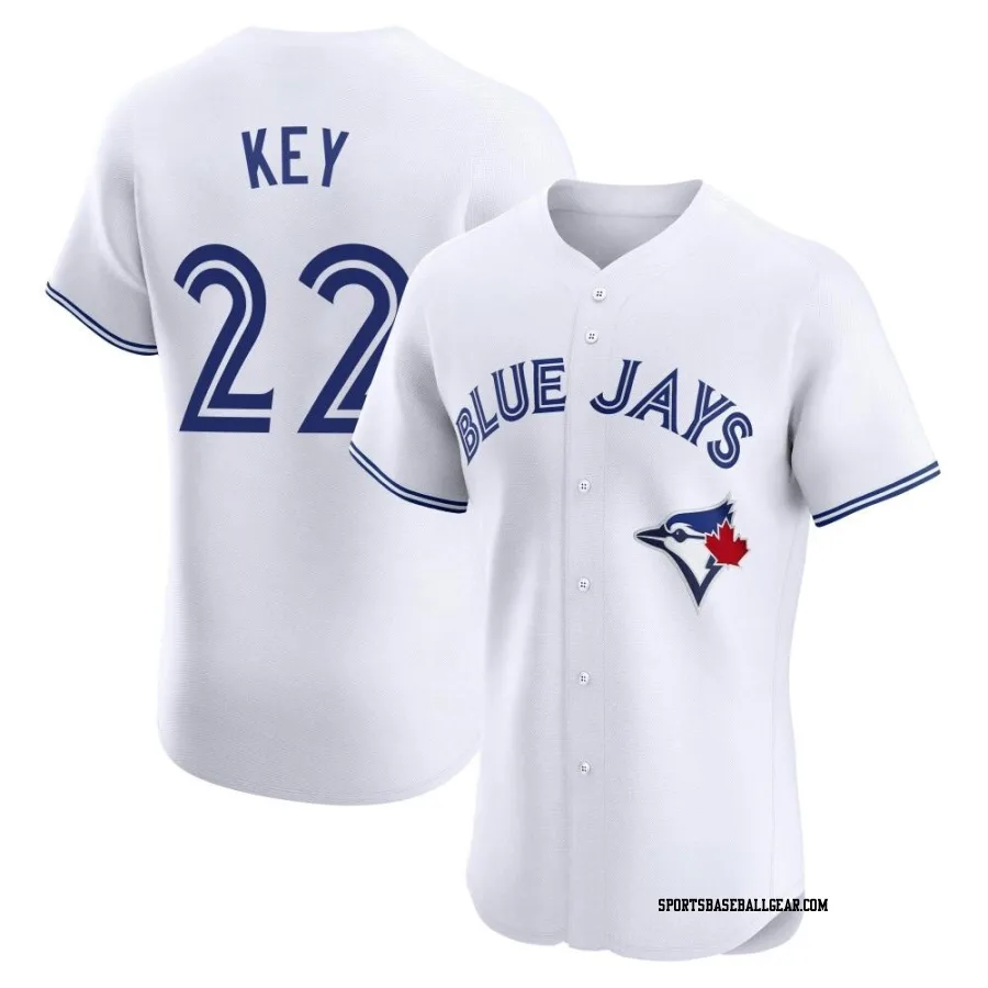 Jimmy Key Men's Toronto Blue Jays White Elite Home Jersey