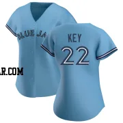 Jimmy Key Women's Toronto Blue Jays Blue Authentic Jersey