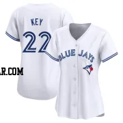 Jimmy Key Women's Toronto Blue Jays White Limited Home Jersey