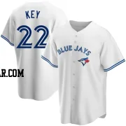 Jimmy Key Youth Toronto Blue Jays White Replica Home Jersey