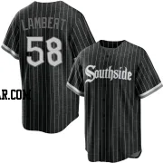 Jimmy Lambert Men's Chicago White Sox Black Replica 2021 City Connect Jersey