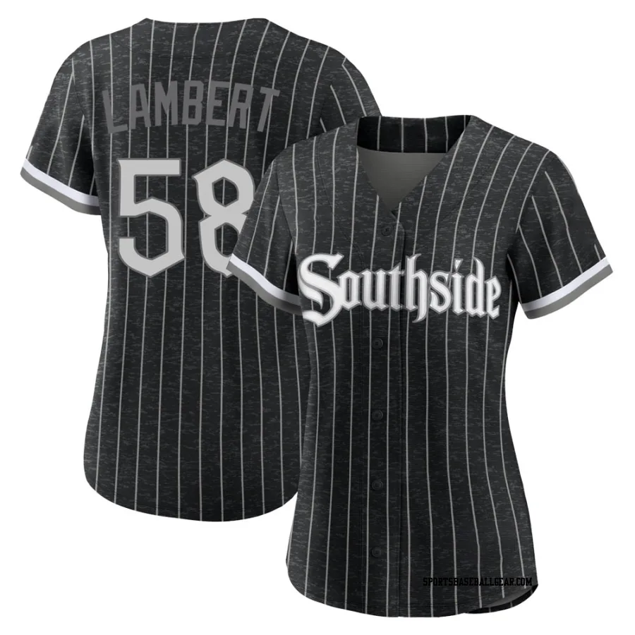 Jimmy Lambert Women's Chicago White Sox Black Authentic 2021 City Connect Jersey