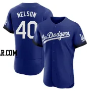 Jimmy Nelson Men's Los Angeles Dodgers Royal Authentic 2021 City Connect Jersey