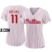 Jimmy Rollins Women's Philadelphia Phillies White Authentic 2022 World Series Home Jersey