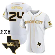 Jimmy Wynn Men's Houston Astros White/Gold Authentic 2023 Space City Ready 2 Reign Flex Base Jersey