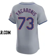 Jimmy Yacabonis Men's New York Mets Gray Elite Road Jersey