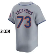 Jimmy Yacabonis Men's New York Mets Gray Limited Away Jersey