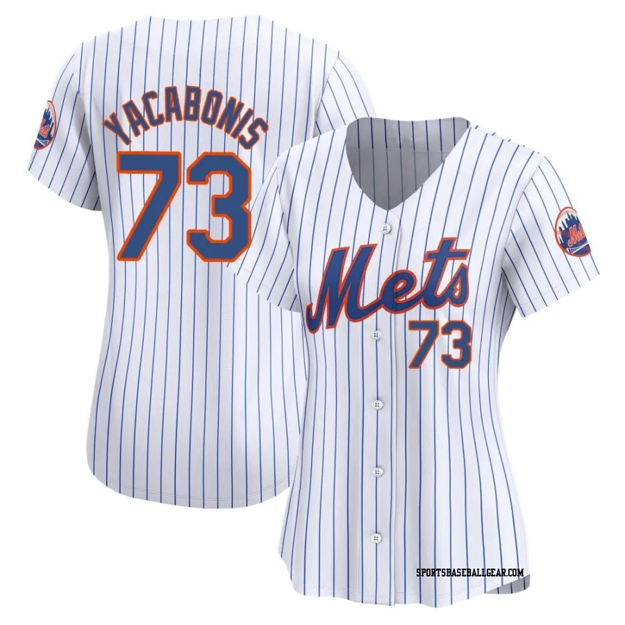 Jimmy Yacabonis Women's New York Mets White Limited Home Jersey