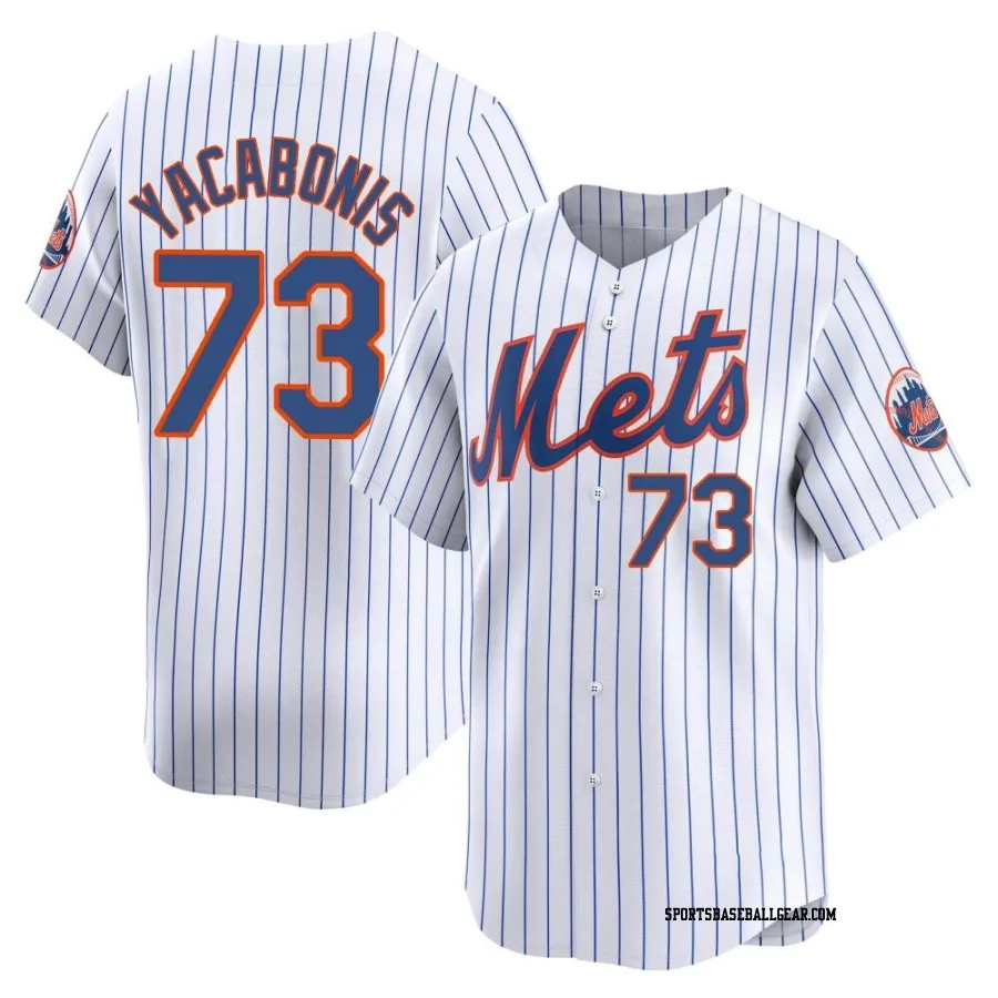 Jimmy Yacabonis Youth New York Mets White Limited Home Jersey