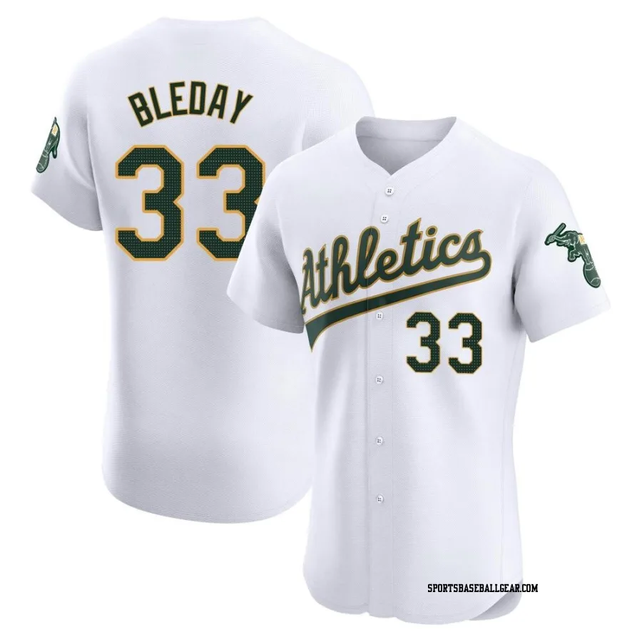 JJ Bleday Men's Oakland Athletics White Elite Home Jersey