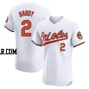 J.J. Hardy Men's Baltimore Orioles White Elite Home Jersey