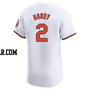 J.J. Hardy Men's Baltimore Orioles White Elite Home Jersey