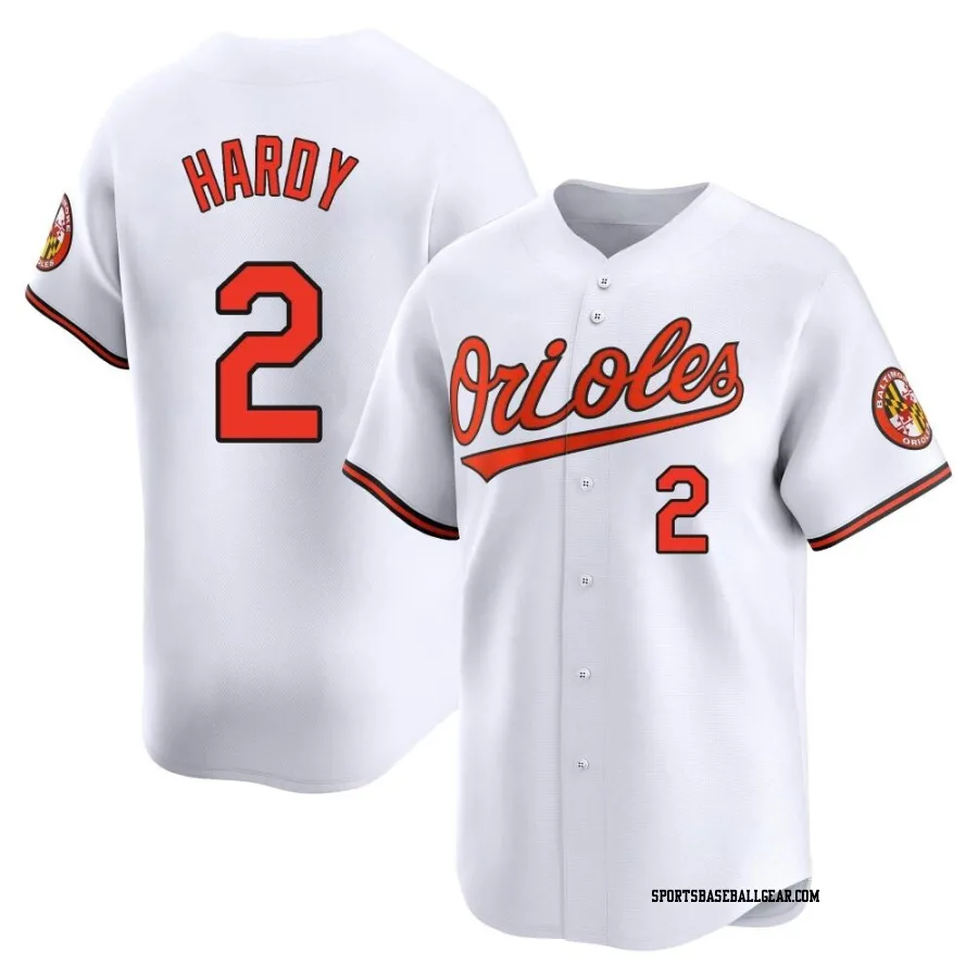 J.J. Hardy Men's Baltimore Orioles White Limited Home Jersey