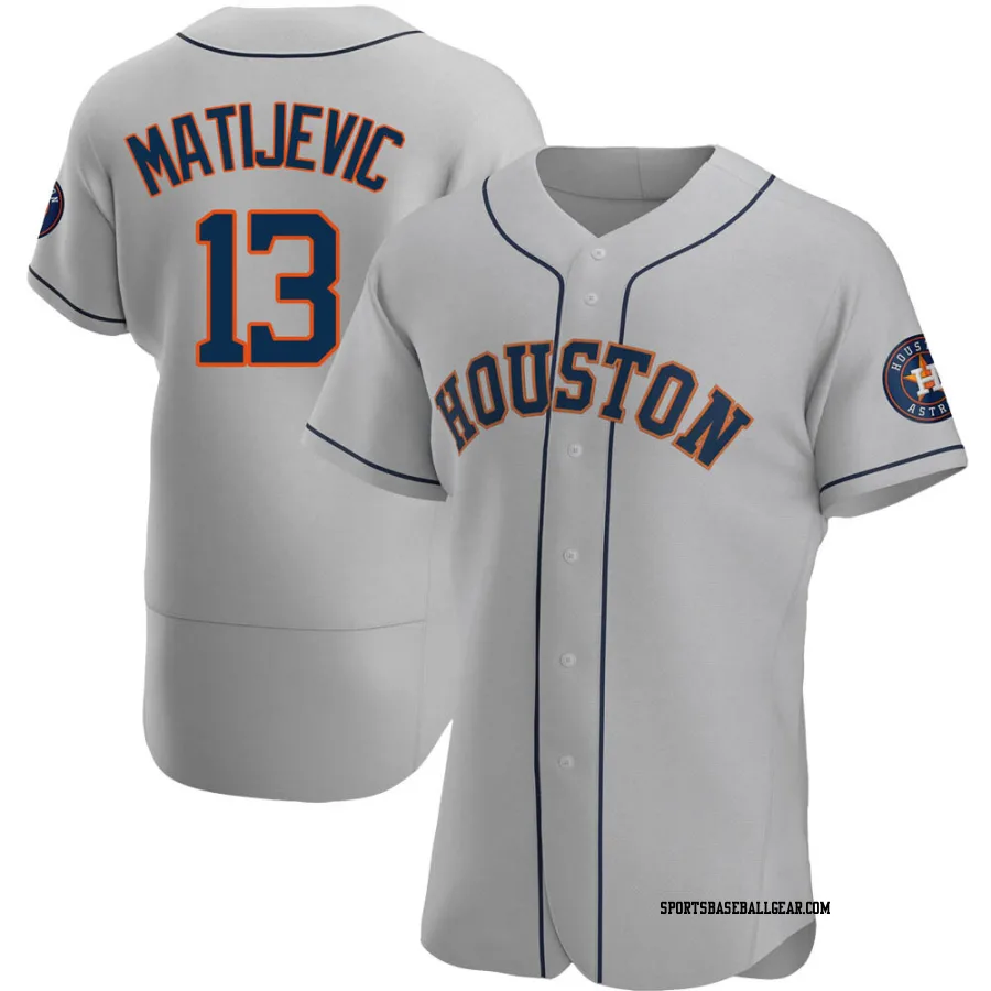 J.J. Matijevic Men's Houston Astros Gray Authentic Road Jersey