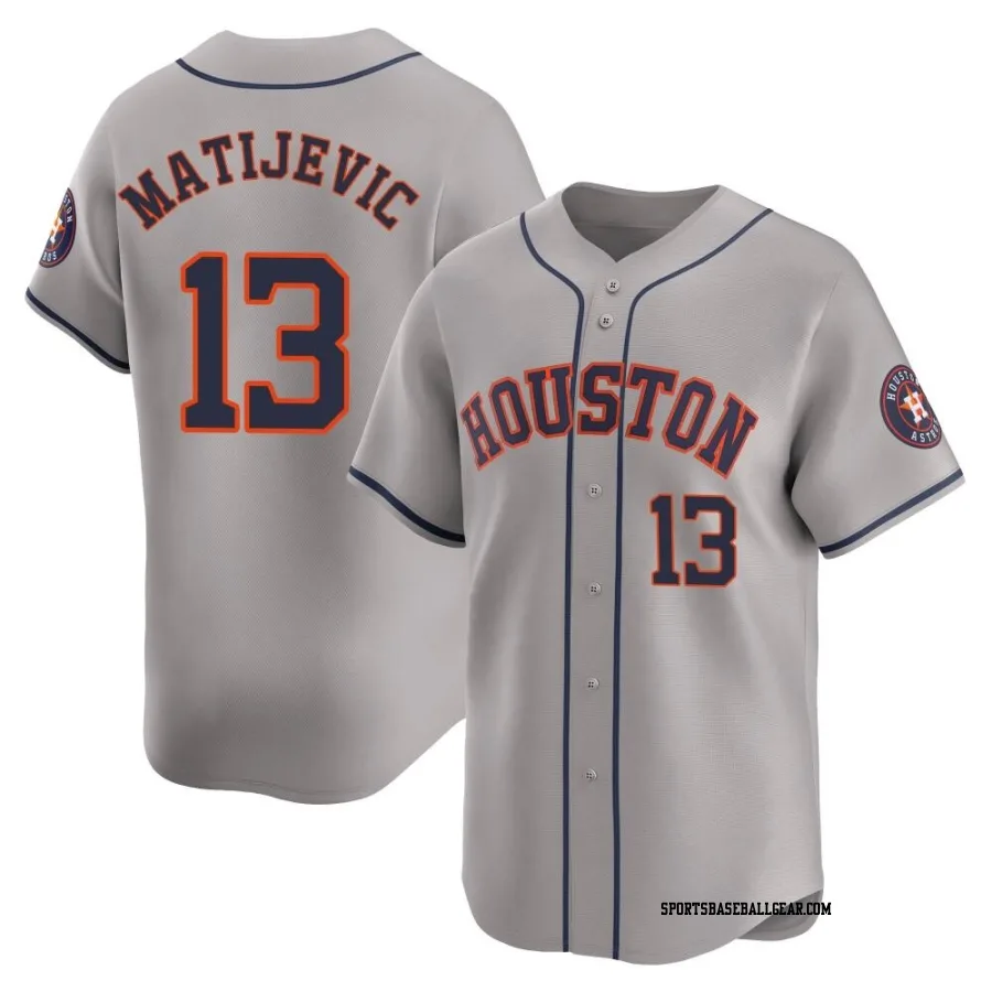 J.J. Matijevic Men's Houston Astros Gray Limited Away Jersey