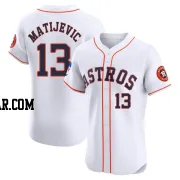 J.J. Matijevic Men's Houston Astros White Elite Home Patch Jersey