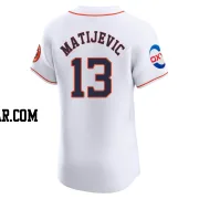 J.J. Matijevic Men's Houston Astros White Elite Home Patch Jersey