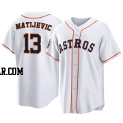 J.J. Matijevic Men's Houston Astros White Replica 2022 World Series Home Jersey