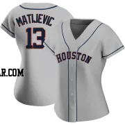 J.J. Matijevic Women's Houston Astros Gray Authentic Road 2020 Jersey