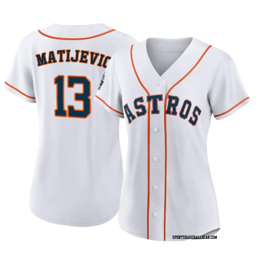 J.J. Matijevic Women's Houston Astros White Authentic 2022 World Series Home Jersey