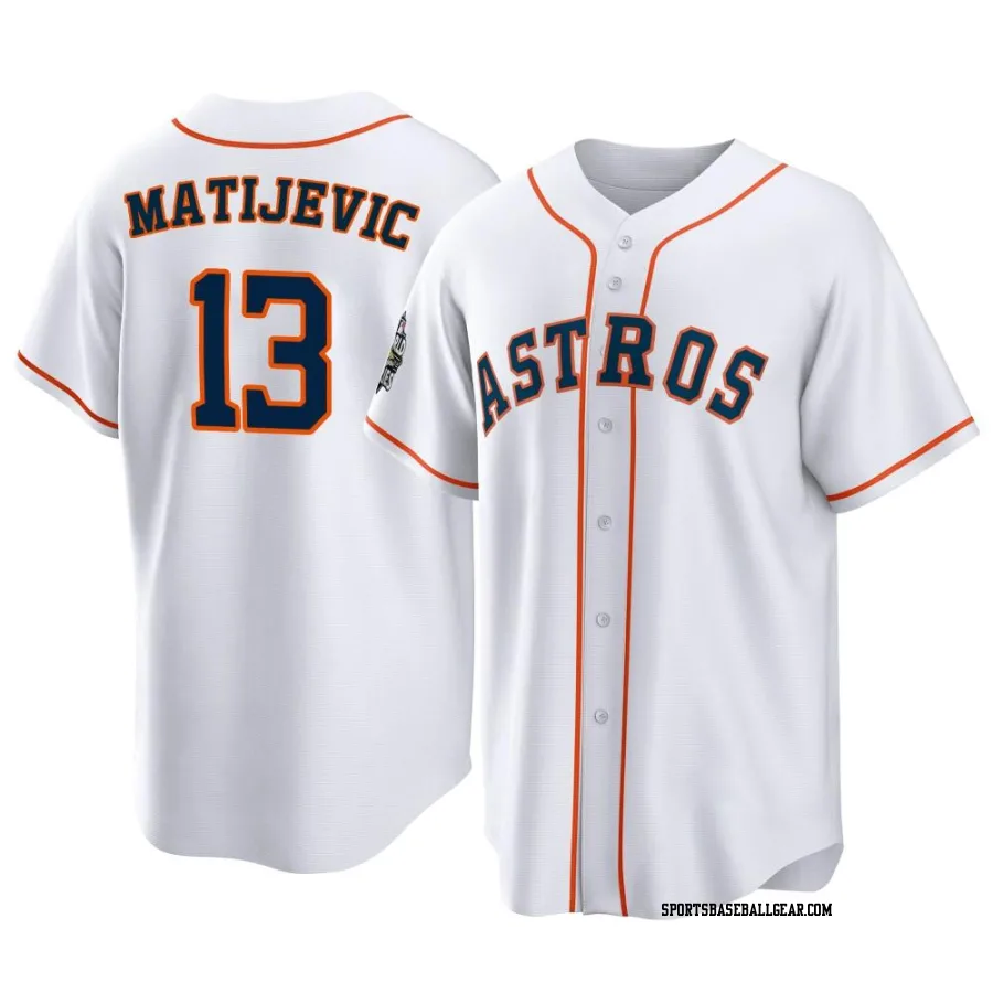 J.J. Matijevic Youth Houston Astros White Replica 2022 World Series Home Jersey