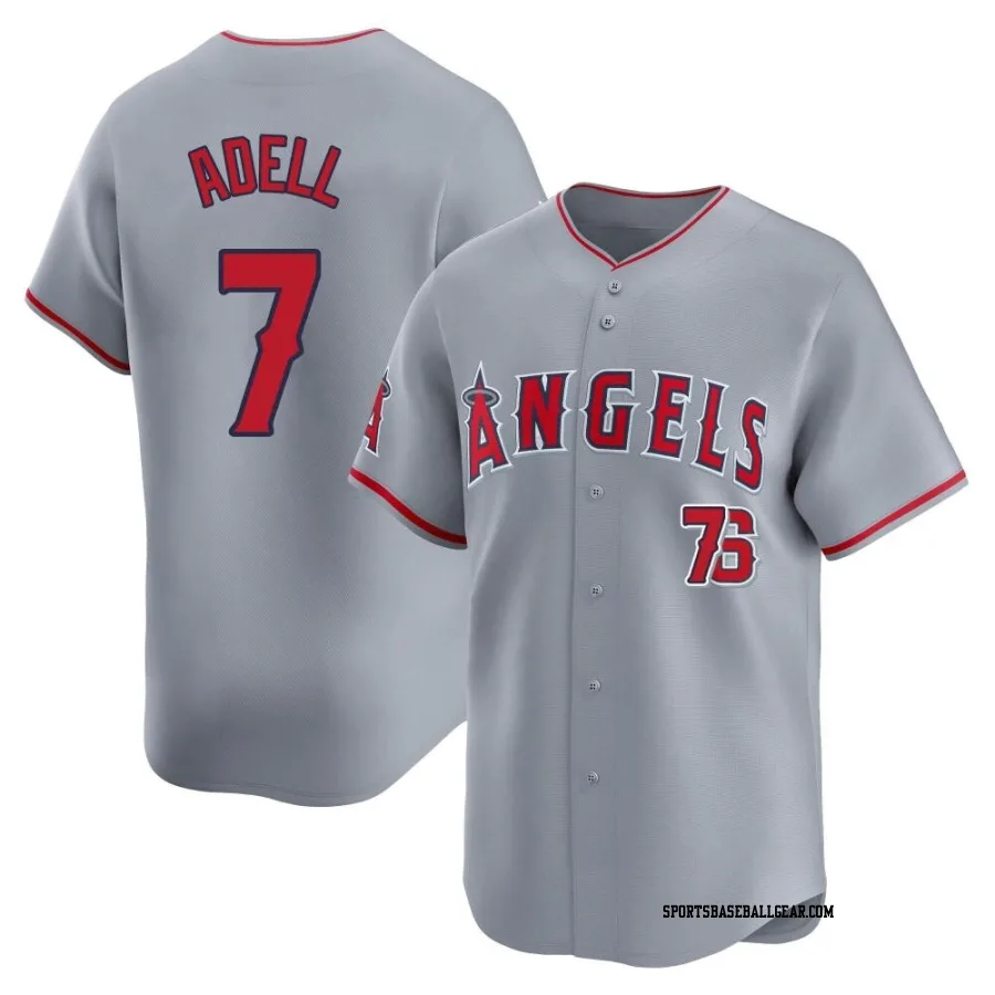 Jo Adell Men's Los Angeles Angels Gray Limited Away Jersey