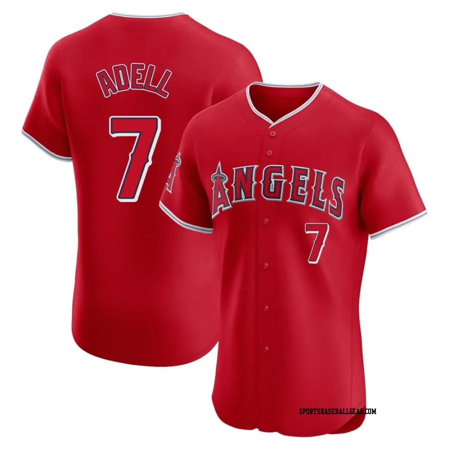 Jo Adell Men's Los Angeles Angels Red Elite Alternate Jersey