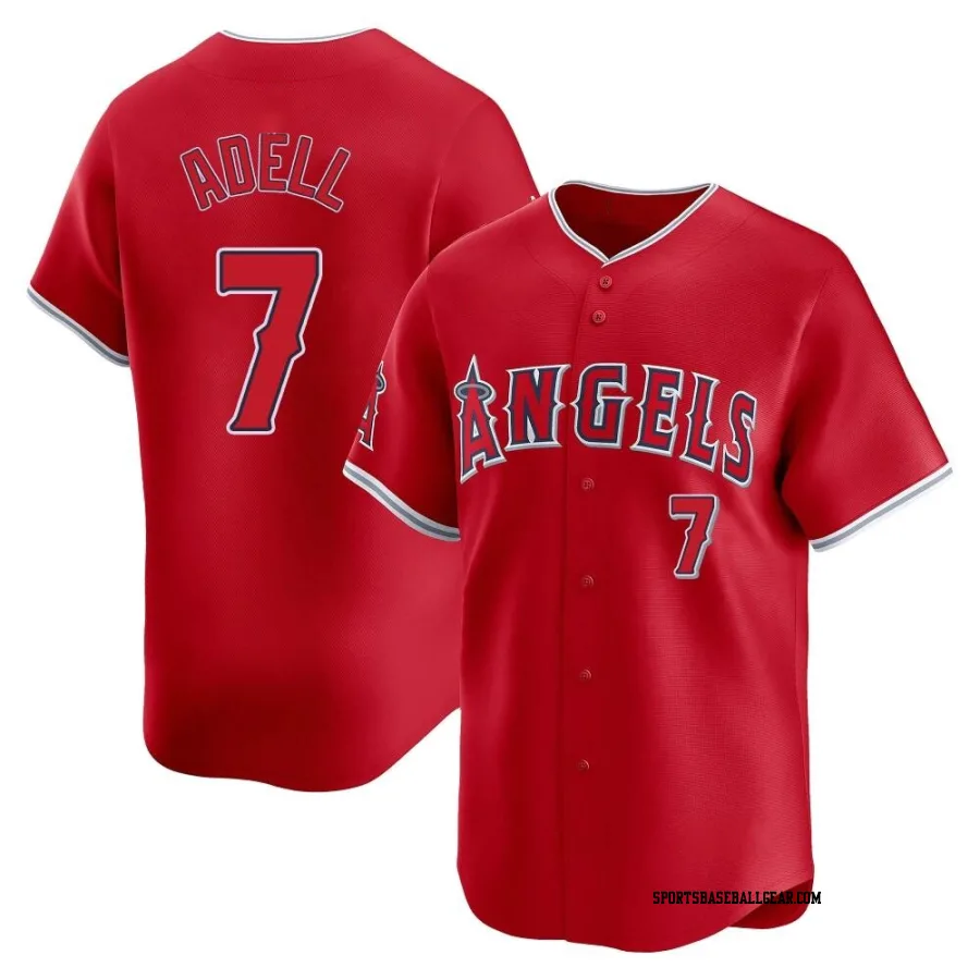 Jo Adell Men's Los Angeles Angels Red Limited Alternate Jersey