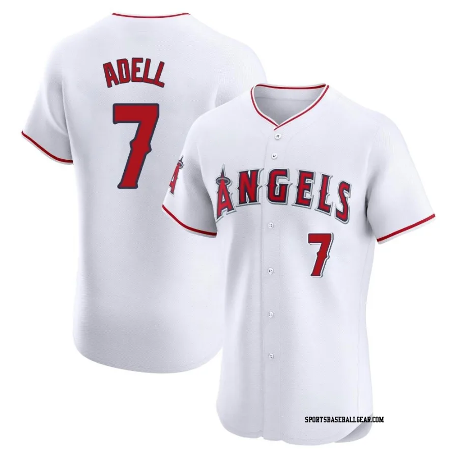 Jo Adell Men's Los Angeles Angels White Elite Home Jersey