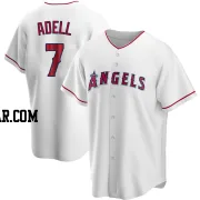 Jo Adell Men's Los Angeles Angels White Replica Home Jersey