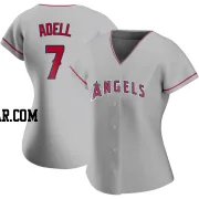 Jo Adell Women's Los Angeles Angels Authentic Silver Road Jersey