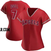 Jo Adell Women's Los Angeles Angels Red Authentic Alternate Jersey