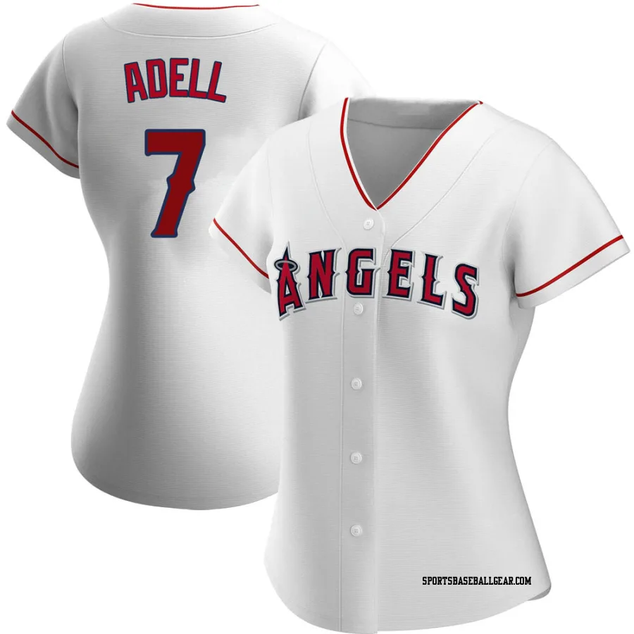 Jo Adell Women's Los Angeles Angels White Authentic Home Jersey