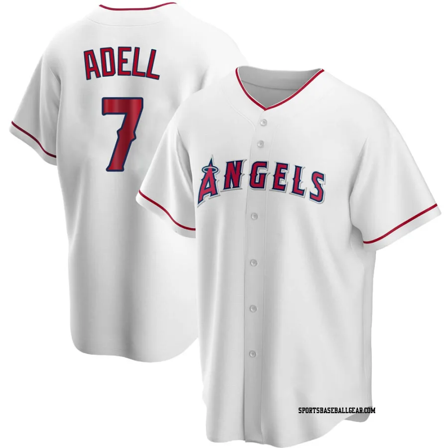 Jo Adell Youth Los Angeles Angels White Replica Home Jersey