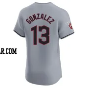 Joab Gonzalez Men's Cleveland Guardians Gray Elite Road Jersey