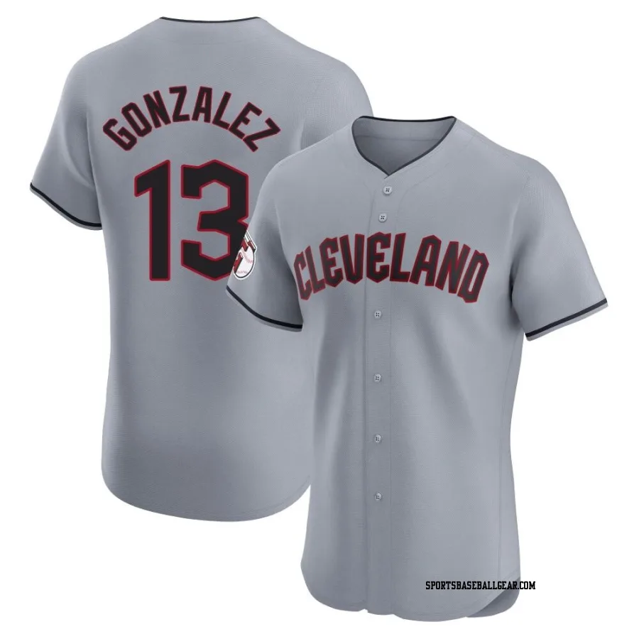 Joab Gonzalez Men's Cleveland Guardians Gray Elite Road Jersey