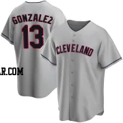 Joab Gonzalez Men's Cleveland Guardians Gray Replica Road Jersey